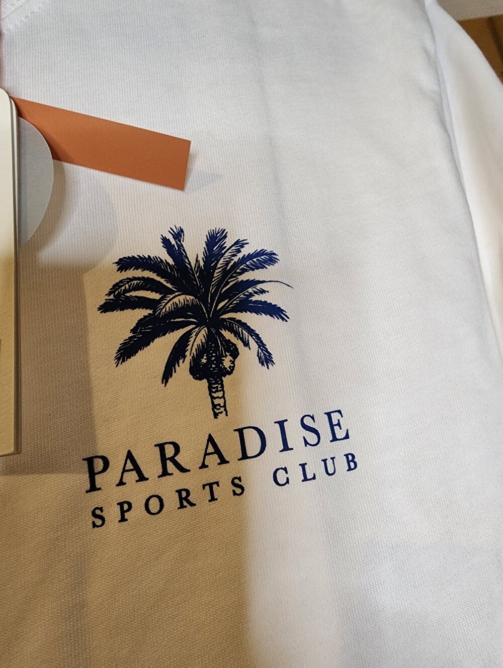 Free Planet White T-Shirt with Blue Palm Logo